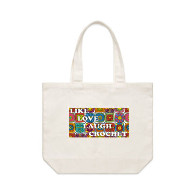 Like Love Laugh crochet  Tote  Thumbnail
